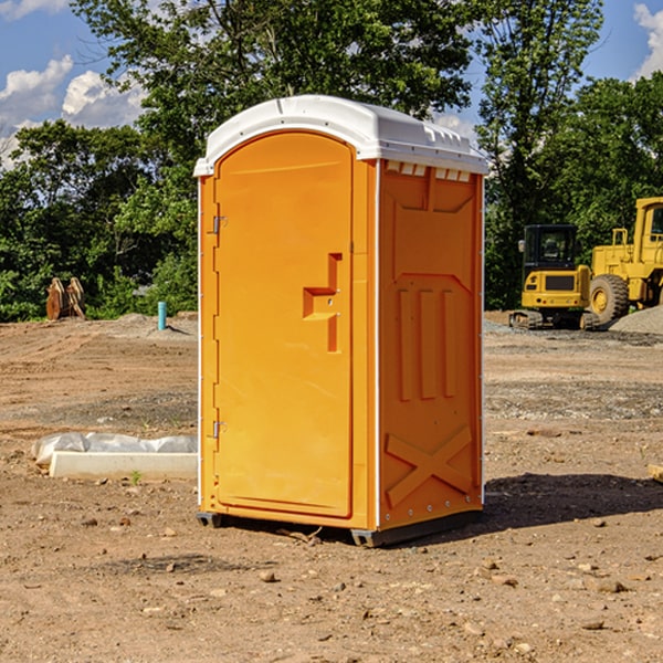 can i customize the exterior of the portable toilets with my event logo or branding in Dickinson Alabama